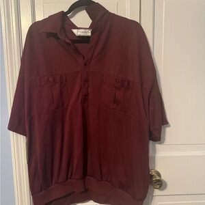 Men’s Maroon Loose Fitting Classics Top. Great for all occasions! 2x